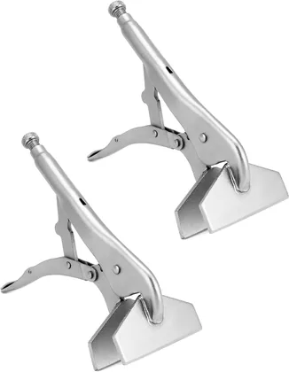 QWORK 10 in Flat Jaw Locking Clamp - Heavy Sheet Metal Welding &