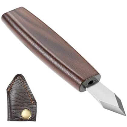 QWORK Woodworking Scribing Tool with Protective Leather Cover