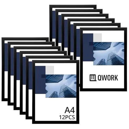 QWORK Magnetic Poster Holder - 8.5 in x 11''