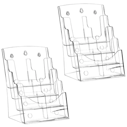 QWORK 2 Pack Acrylic Brochure Holder