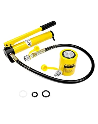 QWORK 20T Mini Hydraulic Cylinder Jack Porta Power Ram 2 in Stroke