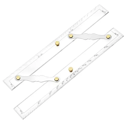 QWORK Parallel Ruler with Clear Markings