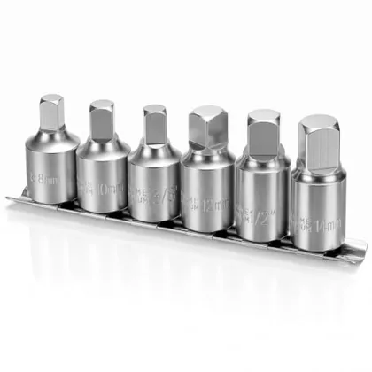 QWORK 6 Pieces Oil Drain Plug Key Set