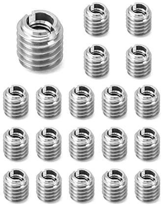 QWORK Stainless Steel Threaded Insert for Hard-Wood