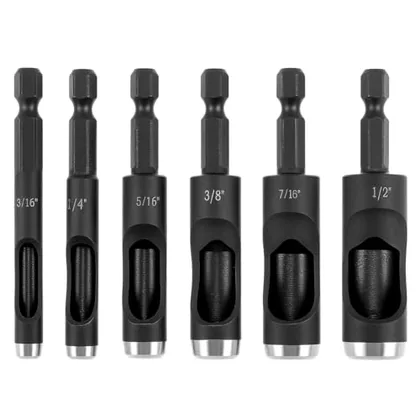 QWORK Leather Hole Punch Tool Set - 6-Piece Carbon Steel Punch Kit