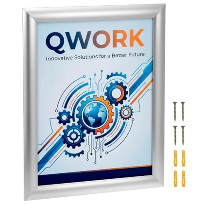 QWORK Aluminum Snap Frame