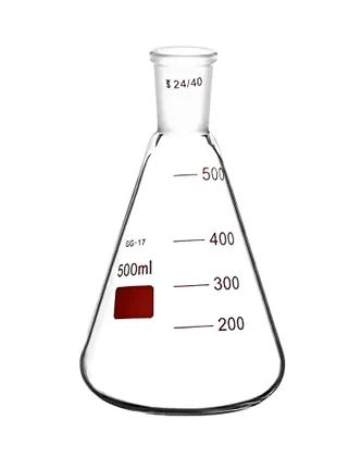 QWORK 500 mL Borosilicate Glass Erlenmeyer Flask