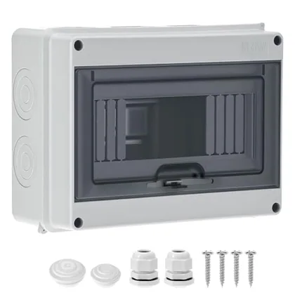 QWORK 8 Way Circuit Breaker MCB Distribution Protection Box