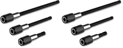 QWORK 3 Pcs 1/4 Inch Hex Shank Quick Release Bar Socket Screwdriver Bit