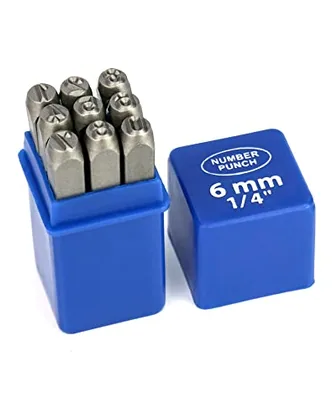 QWORK Metal Number Stamp Set
