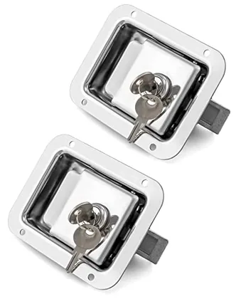 QWORK Stainless Steel RV Trailer Door Lock Paddle Latch