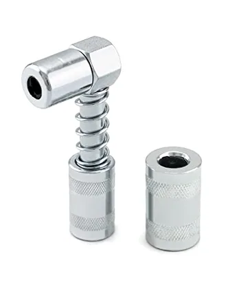 QWORK 90 Degree Grease Coupler Adapter with Sleeves