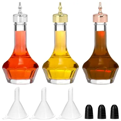 QWORK Bitters Bottle Set Glass Dash Bottle