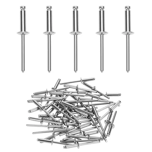 QWORK 50pcs Blind Rivets 4.8x16mm 304 Stainless Steel