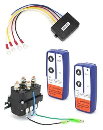 QWORK Wireless Remote Control Winch Kit - 12V