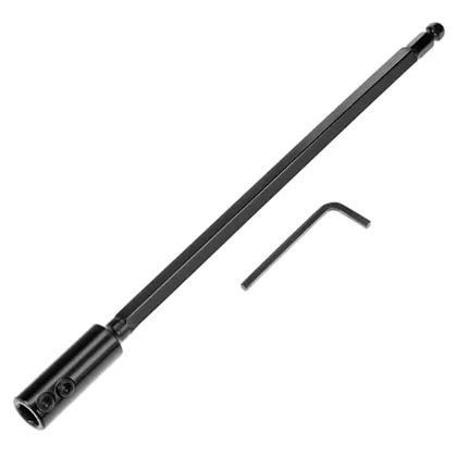 QWORK Tools Hole Saw Extension Chuck - 12-Inch x 1/2-Inch Hex Shank