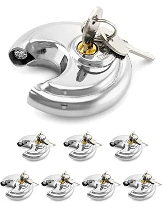 QWORK Keyed Alike Disc Padlock