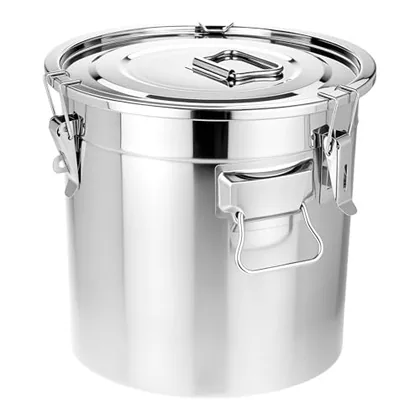 QWORK 5.5 Gallon 304 Stainless Steel Airtight Container