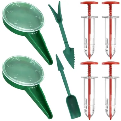 QWORK 8 Pcs Seed Dispenser Planter Tool Set