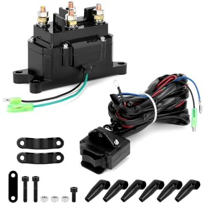 QWORK 12V 250A Winch Solenoid Relay Contactor