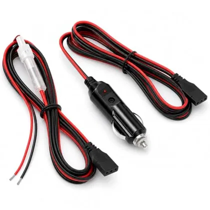 QWORK 2 Pack 3-Pin CB Radio Power Cord