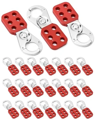 QWORK Stainless Steel Lockout Hasp 24 Pack