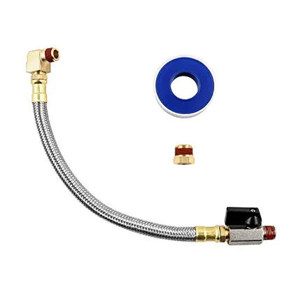 QWORK Extended Tank Drain Valve Assembly Kit for Air Compressor