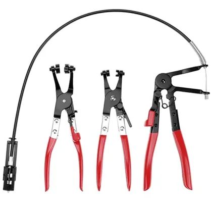 QWORK 3Pcs Hose Clamp Pliers Kit