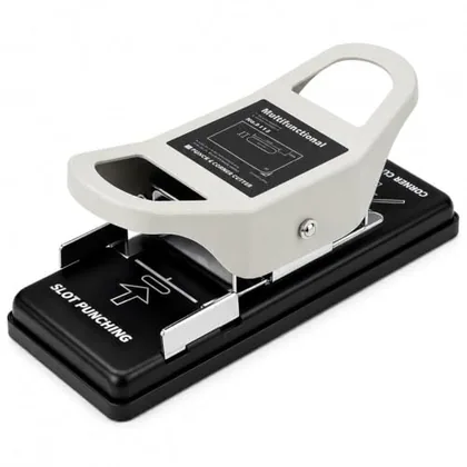 QWORK 2 in 1 ID Badge Slot Punch and Corner Rounder