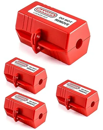 QWORK Polypropylene Plug Lockout Device for Lock Out Tag Out