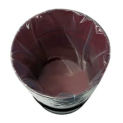 QWORK 5 Pack 55 Gallon Clear Plastic Drum Liners