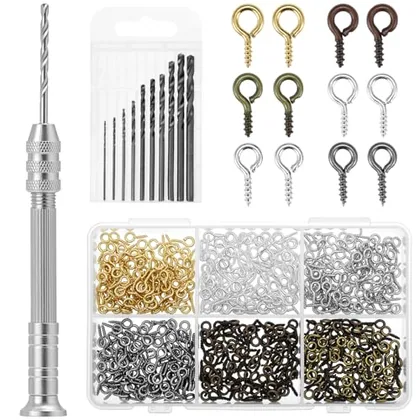 QWORK Pin Vise Hand Drill Set - Includes Stainless Steel Pin Vise