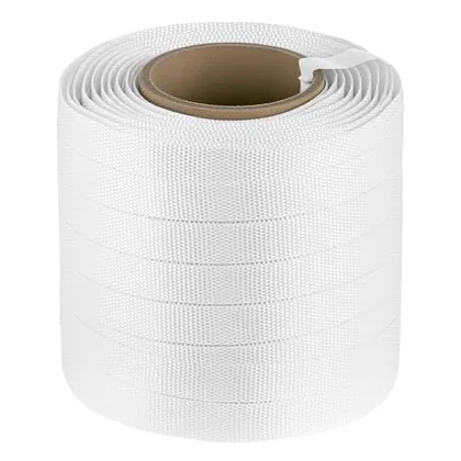 QWORK 3/4 in x 500' Woven Cord Strapping Roll of 6 in x 3 in Core Size
