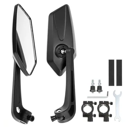 QWORK Universal Bike Mirrors for Handlebars (22mm-25mm)