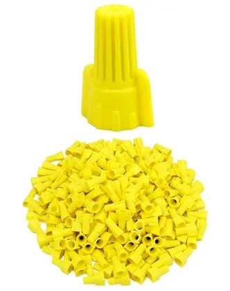 QWORK Yellow Winged Electrical Wire End Connectors Caps