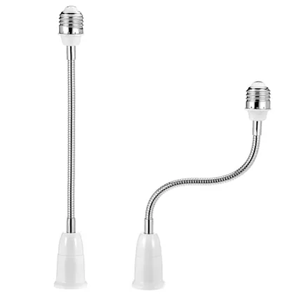 QWORK E26 E27 Light Socket Extender Adapter 12 Inch