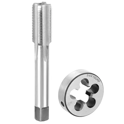 QWORK High-Speed Steel 3/4 in-16 UNF Tap and Die Set