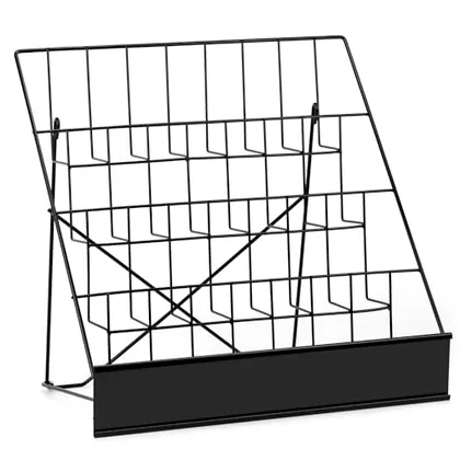 QWORK 4-Tiered Metal Book Display Stand