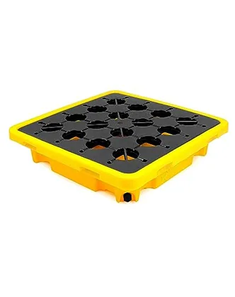 QWORK Single Drum Spill Containment Pallet - 26x26in Static Spill