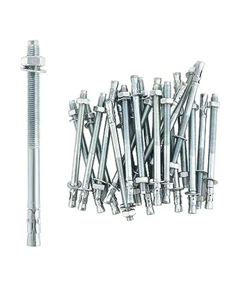 QWORK Concrete Wedge Anchors 1/2 in x 7 in